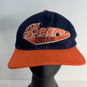 Reebok‎ NFL Pro-Line Chicago Bears Snapback Hat Logo Spellout Stripe 90's